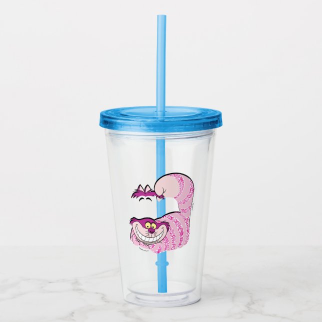 Alice In Wonderland | The Cheshire Cat in Text Acrylic Tumbler (Front)
