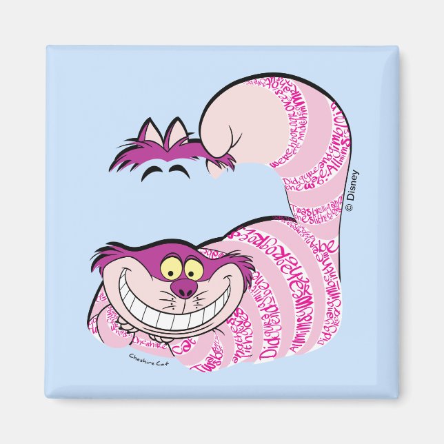 Alice In Wonderland | The Cheshire Cat in Text Magnet (Front)