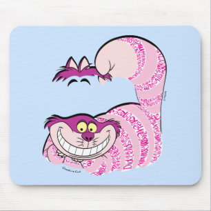 Alice In Wonderland The Cheshire Cat in Text Mouse Pad