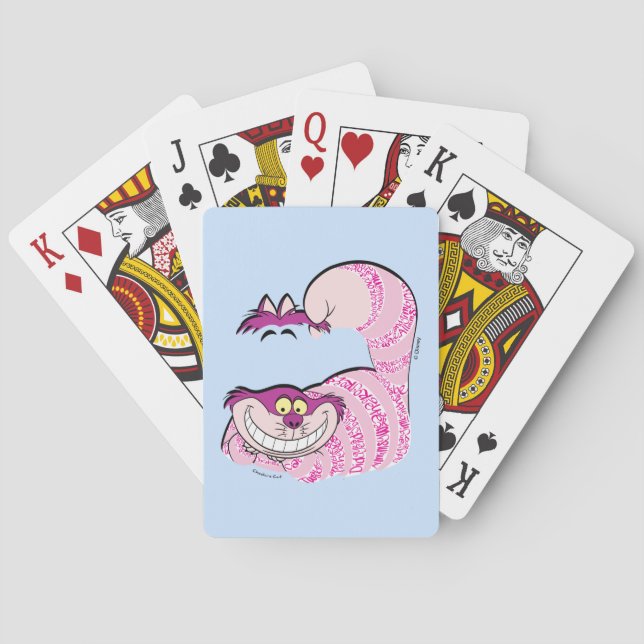 Alice In Wonderland | The Cheshire Cat in Text Poker Cards (Back)