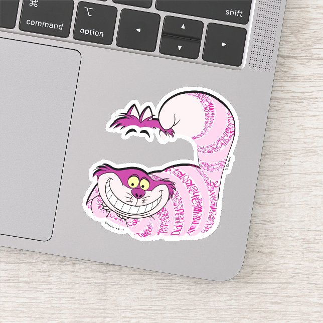 Alice In Wonderland | The Cheshire Cat in Text Sticker (Detail)