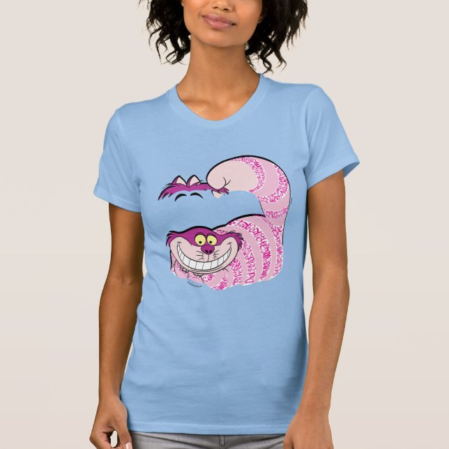 Alice In Wonderland | The Cheshire Cat in Text T-Shirt (Front)