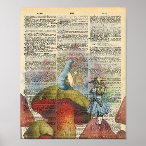 Alice In Wonderland _ The Hookah Smoking Caterpill Poster