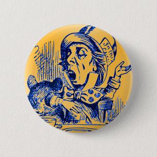Alice in Wonderland - The Mad Hatter Button