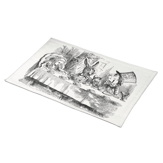 Alice in Wonderland - The Mad Hatter’s Tea Party Cloth Placemat (On Table)