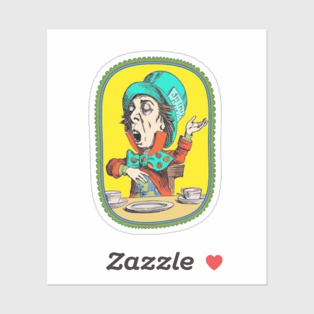 Alice in Wonderland, The Mad Hatter Sticker (Sheet)