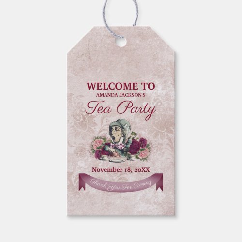 Alice in Wonderland The Mad Hatter Tea Party Favor Gift Tags