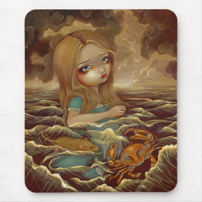 Alice in Wonderland & the Pool of Tears Mousepad (Front)