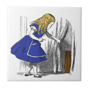 Alice in Wonderland - The Small Door Ceramic Tile