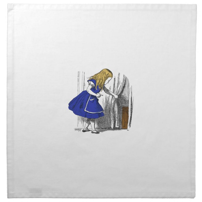 Alice in Wonderland   The Small Door Napkin