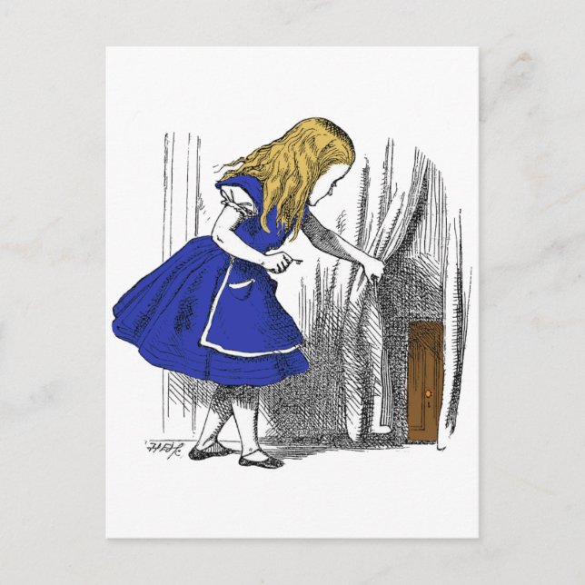 Alice in Wonderland - The Small Door Postcard (Front)