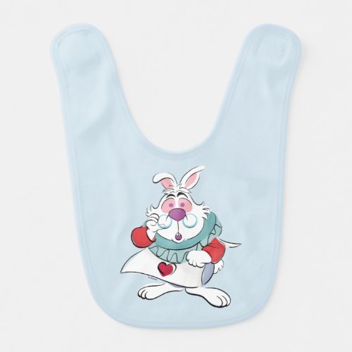 Alice In Wonderland  The White Rabbit Baby Bib