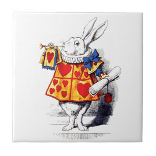 Alice in Wonderland The White Rabbit by Tenniel Tile