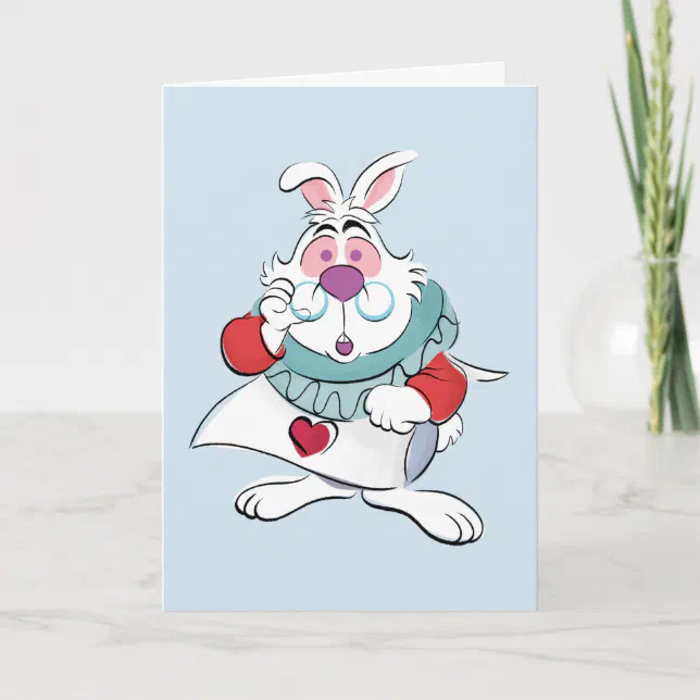Alice In Wonderland | The White Rabbit Card | Zazzle