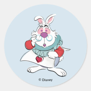 Alice In Wonderland The White Rabbit Classic Round Sticker