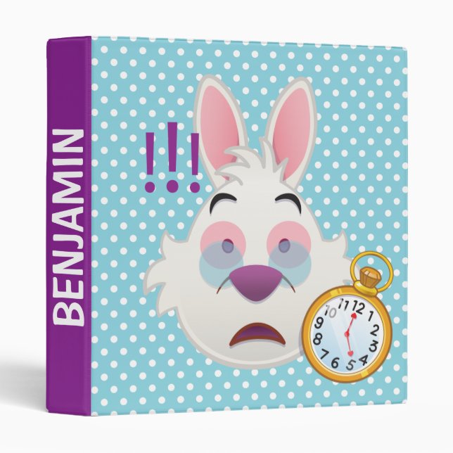 Alice In Wonderland  | The White Rabbit Emoji Binder (Front/Spine)