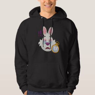 Alice In Wonderland    The White Rabbit Emoji Hoodie