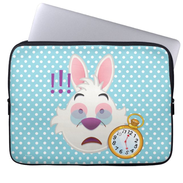 Alice In Wonderland  | The White Rabbit Emoji Laptop Sleeve (Front)