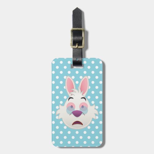 Alice In Wonderland   The White Rabbit Emoji Luggage Tag