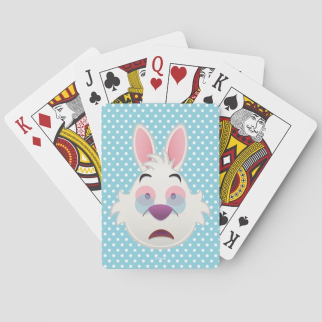 Alice In Wonderland  | The White Rabbit Emoji Poker Cards (Back)