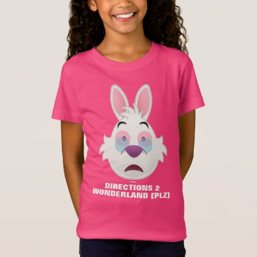 Alice In Wonderland   The White Rabbit Emoji T_Shirt