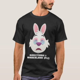 Alice In Wonderland    The White Rabbit Emoji T-Shirt