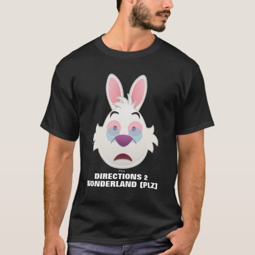 Alice In Wonderland   The White Rabbit Emoji T_Shirt