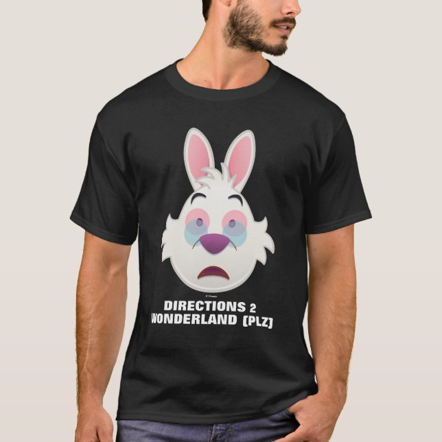 Alice In Wonderland  | The White Rabbit Emoji T-Shirt (Front)
