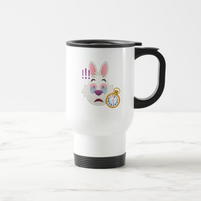 Alice In Wonderland  | The White Rabbit Emoji Travel Mug (Right)