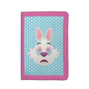 Alice In Wonderland    The White Rabbit Emoji Trifold Wallet