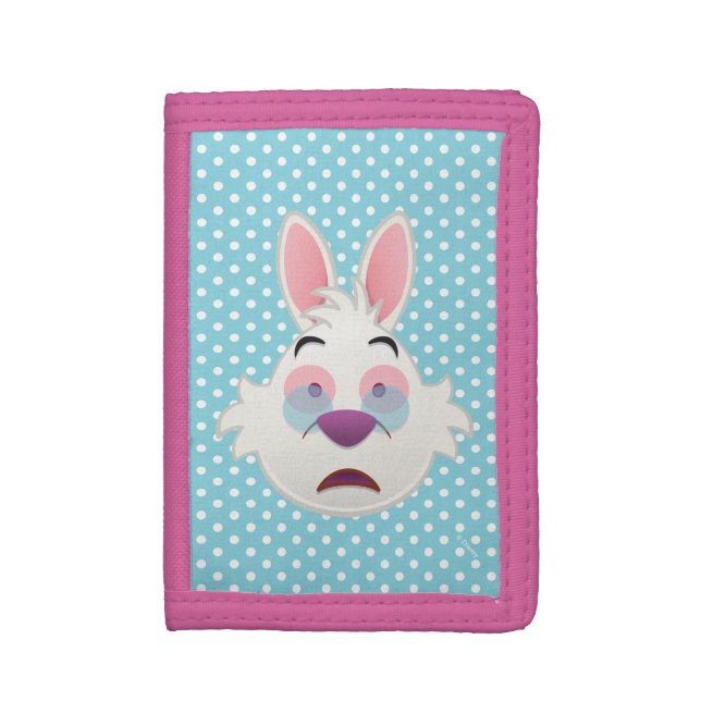 Alice In Wonderland  | The White Rabbit Emoji Trifold Wallet (Front Vertical)