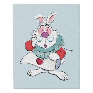 Alice In Wonderland   The White Rabbit Faux Canvas Print
