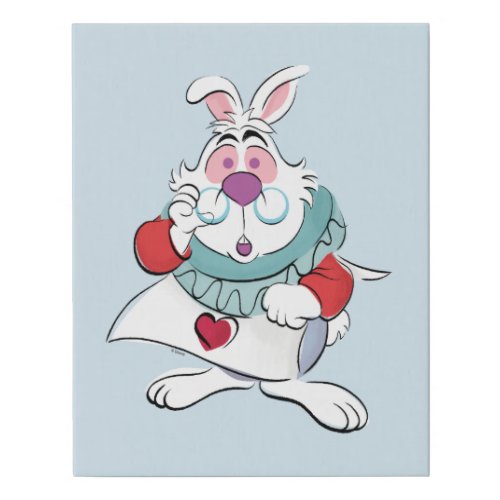 Alice In Wonderland  The White Rabbit Faux Canvas Print