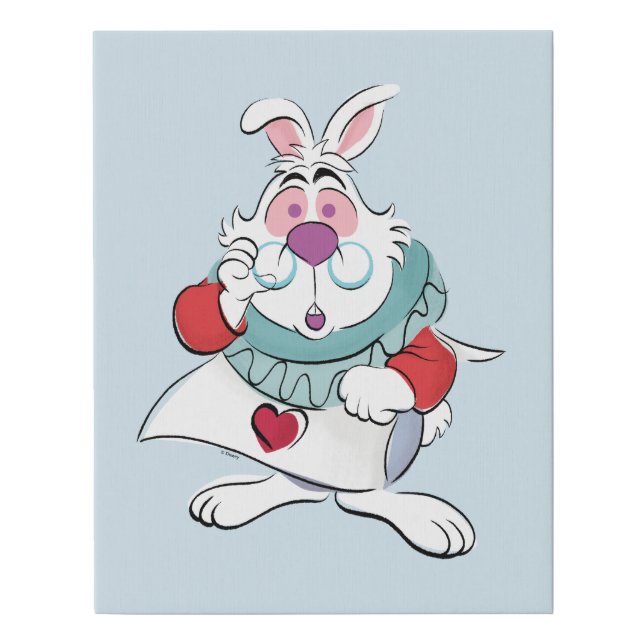 Alice In Wonderland | The White Rabbit Faux Canvas Print (Front)