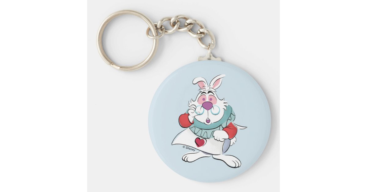 Disney Rabbit Keychain Alice In Wonderland | The White Rabbit Keychain | Zazzle.com