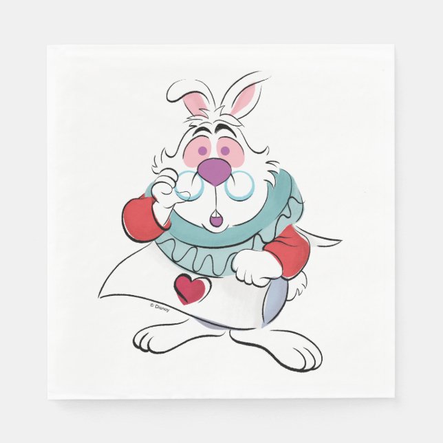 Alice In Wonderland | The White Rabbit Napkins (Front)