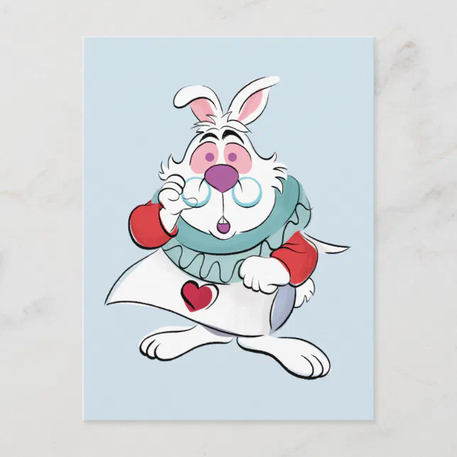 White Rabbit Postcard Alice In Wonderland | The White Rabbit Postcard | Zazzle