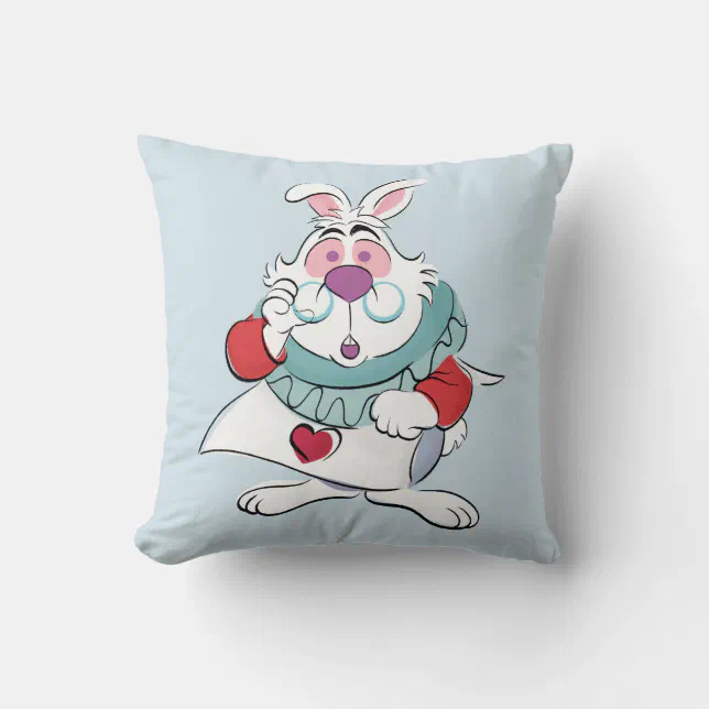 Alice In Wonderland | The White Rabbit Throw Pillow | Zazzle