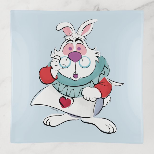 Alice In Wonderland | The White Rabbit Trinket Tray (Front)