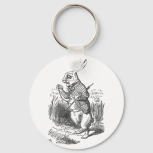 Alice in Wonderland the White Rabbit vintage Keychain