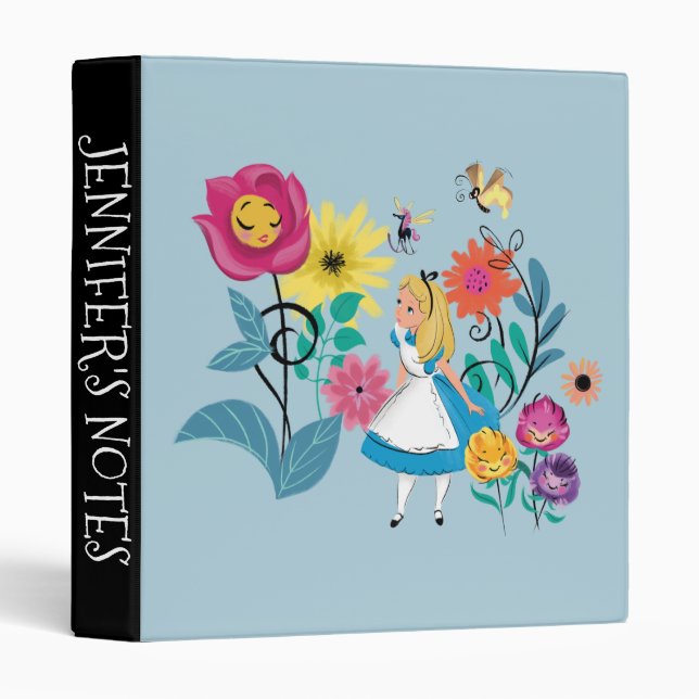 Alice in Wonderland | The Wonderland Flowers Binder (Front/Spine)