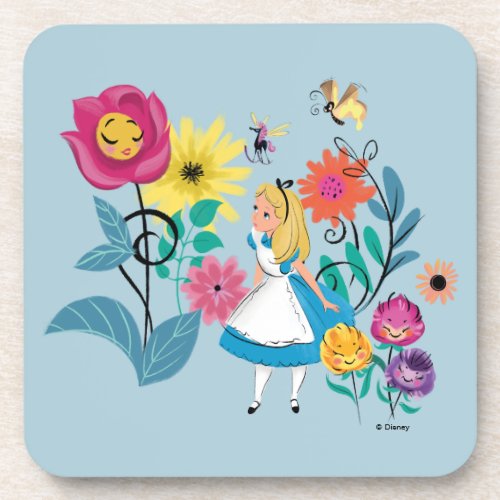 Alice in Wonderland  The Wonderland Flowers Drink Coaster