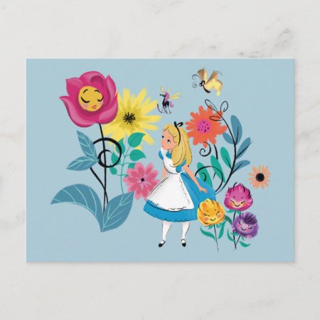 Alice In Wonderland | The Wonderland Flowers Postcard