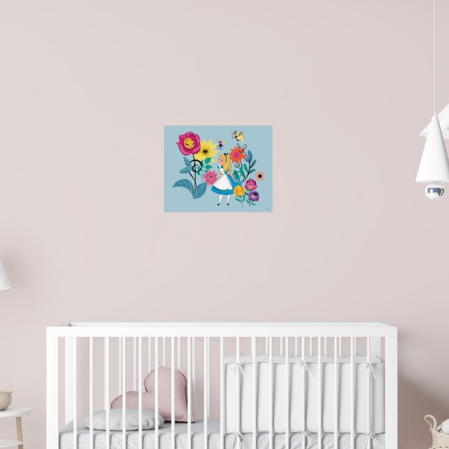 Alice in Wonderland The Wonderland Flowers Poster Zazzle
