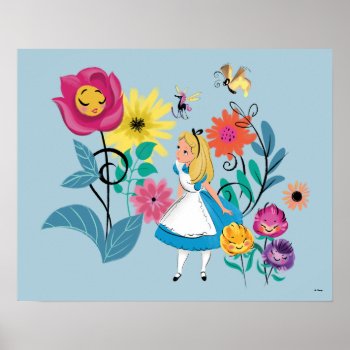 Alice In Wonderland | The Wonderland Flowers Poster by aliceinwonderland at Zazzle