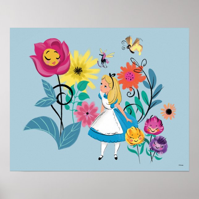 Alice in Wonderland | The Wonderland Flowers Poster (Front)
