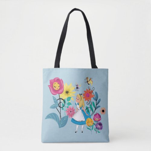 Alice in Wonderland  The Wonderland Flowers Tote Bag