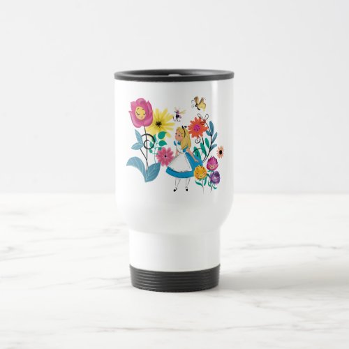 Alice in Wonderland  The Wonderland Flowers Travel Mug