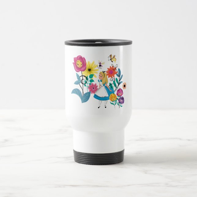 Alice in Wonderland | The Wonderland Flowers Travel Mug (Center)