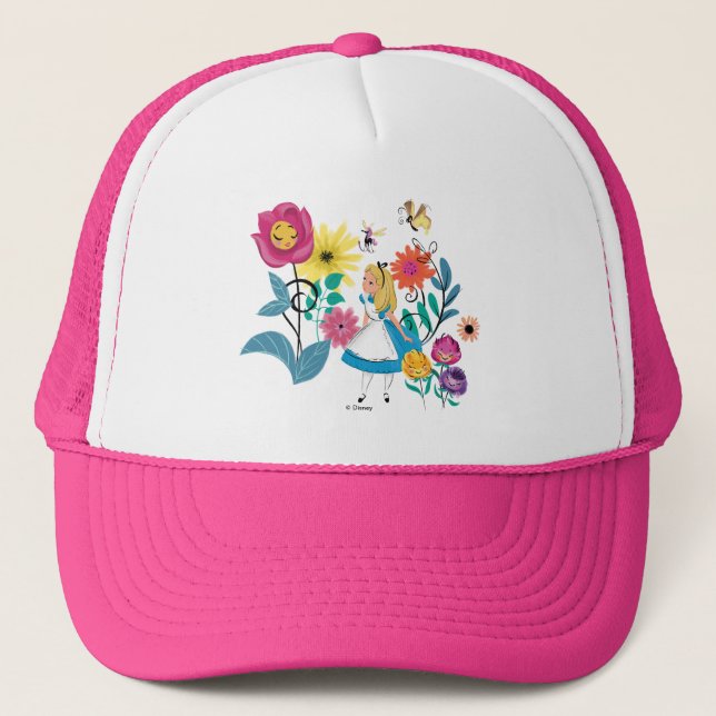 Alice in Wonderland | The Wonderland Flowers Trucker Hat (Front)